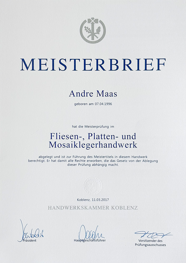 Meisterbrief Andre Maas_1000px